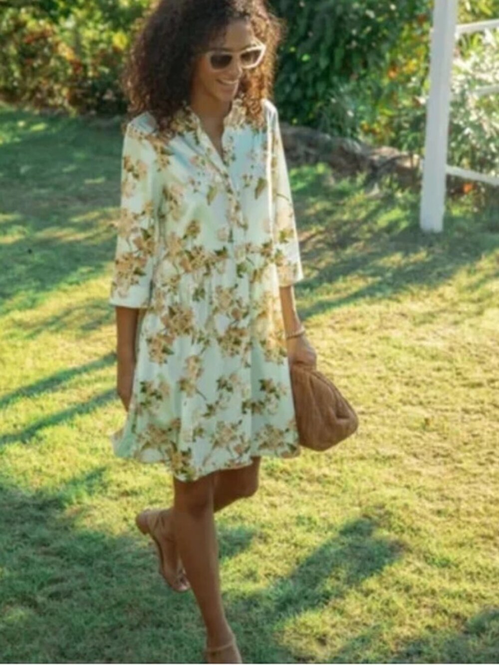 Tuckernuck Aqua Watercolor Royal Shirt Dress - Picture 5 of 10